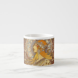 Alfonse Mucha Zodiac Art Nouveau Vrouw Espresso Kop