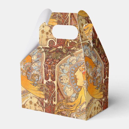 Alfonse Mucha Zodiac Art Nouveau Woman Bedankdoosjes (Achterkant)