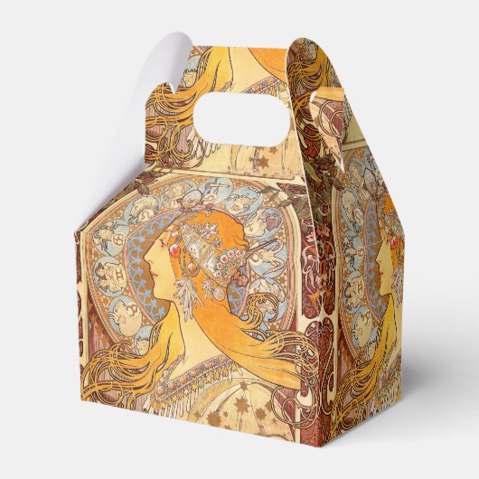 Alfonse Mucha Zodiac Art Nouveau Woman Bedankdoosjes (Voorkant Zijde)