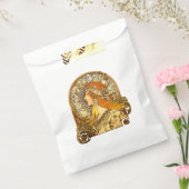 Alfonse Mucha Zodiac Art Nouveau Woman Bedankzakje (Gezegeld)