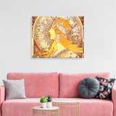 Alfonse Mucha Zodiac Art Nouveau Woman Canvas Afdruk (Insitu (Woonkamer))