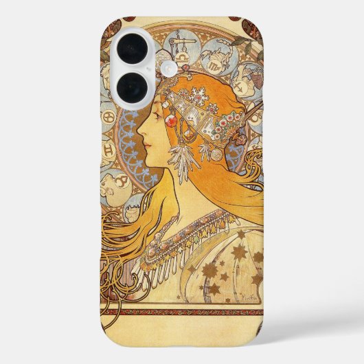Alfonse Mucha Zodiac Art Nouveau Woman Case-Mate iPhone Case (Achterkant)