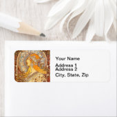 Alfonse Mucha Zodiac Art Nouveau Woman Etiket (Insitu)