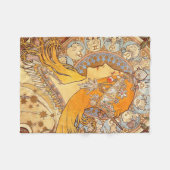 Alfonse Mucha Zodiac Art Nouveau Woman Fleece Deken (Voorkant (Horizontaal))