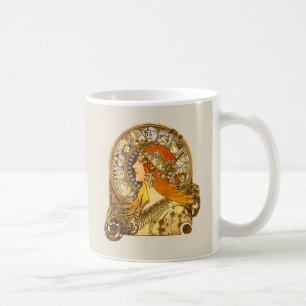 Alfonse Mucha Zodiac Art Nouveau Woman Koffiemok
