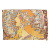 Alfonse Mucha Zodiac Art Nouveau Woman Kussensloop (Voorkant)