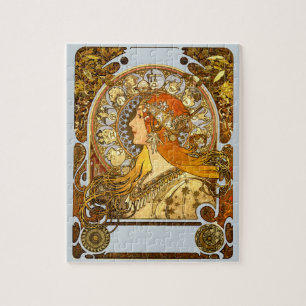 Alfonse Mucha Zodiac Art Nouveau Woman Legpuzzel