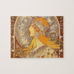 Alfonse Mucha Zodiac Art Nouveau Woman Legpuzzel