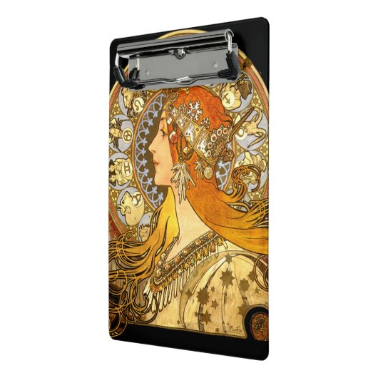 Alfonse Mucha Zodiac Art Nouveau Woman Mini Klembord (Angled2)
