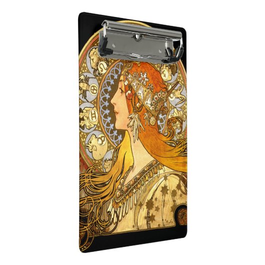 Alfonse Mucha Zodiac Art Nouveau Woman Mini Klembord (Schuin)