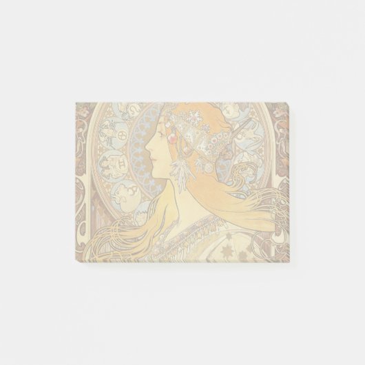 Alfonse Mucha Zodiac Art Nouveau Woman Post-it® Notes (Voorkant)