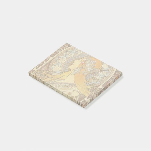 Alfonse Mucha Zodiac Art Nouveau Woman Post-it® Notes (Schuin)