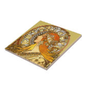 Alfonse Mucha Zodiac Art Nouveau Woman Tegeltje (Zijkant)