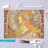 Alfonse Mucha Zodiac Art Nouveau Woman Tissuepapier (Craft)