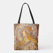 Alfonse Mucha Zodiac Art Nouveau Woman Tote Bag (Achterkant)