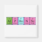 Alfonse periodieke lijstnaam magnet (Voorkant)