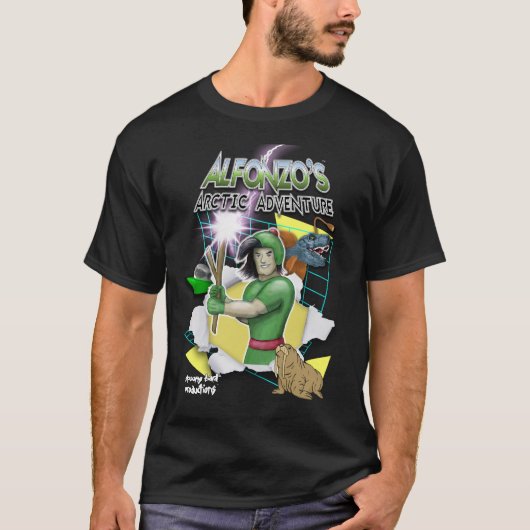 Alfonzo's Arctic Adventure 80s Style T-shirt (Voorkant)