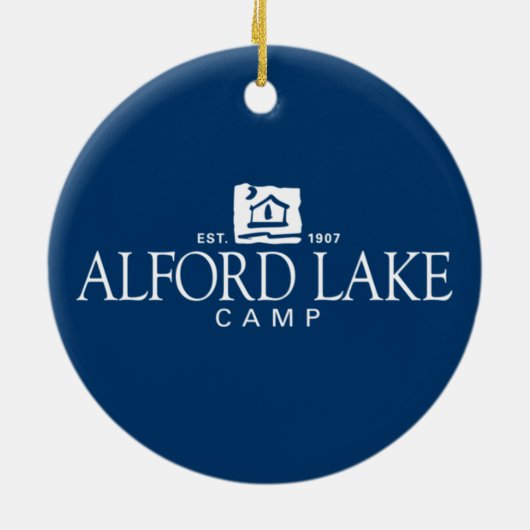 Alford Lake Camp Snowy Tent Ornament (Achterkant)
