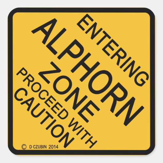 Alforenzone invoeren vierkante sticker (Voorkant)