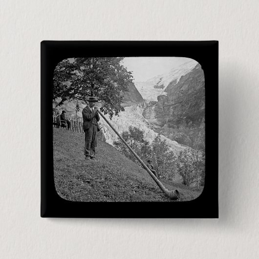 Alforn Magic Lantern Slide Vierkante Button 5,1 Cm (Voorkant)