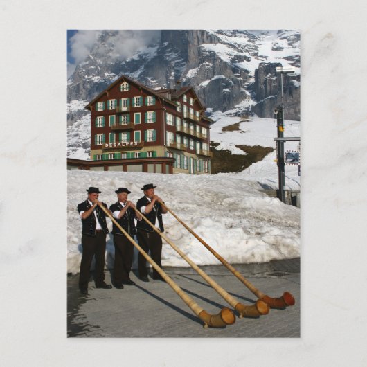 Alforn Musicians in de Kleine Scheidegg Zwitserlan Briefkaart (Voorkant)