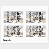 Alforn voelt de muziek Rechthoekige Sticker (Vel)