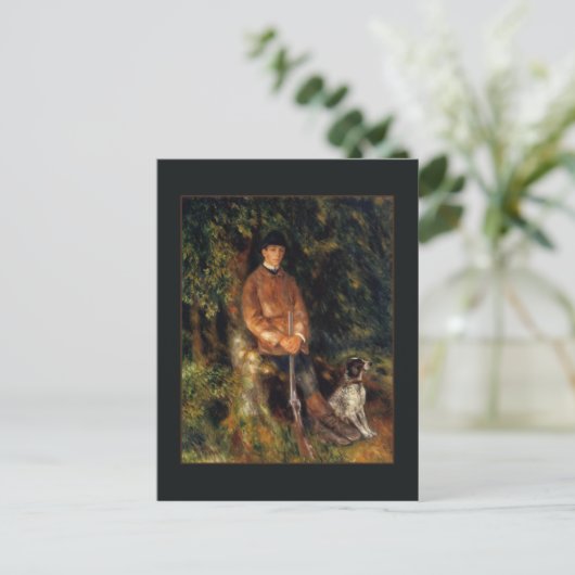 Alfred Berard en zijn hond van Renoir Briefkaart (Staand voorkant)