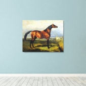  Alfred de Dreux Horses in Freedom Canvas Afdruk (Insitu (Houten vloer))