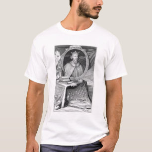 Alfred de Grote (849-99) gegraveerde Koning van T-shirt