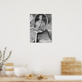 Alfred de Grote (849-99) Koning van Wessex, gegrav Poster (Keuken)
