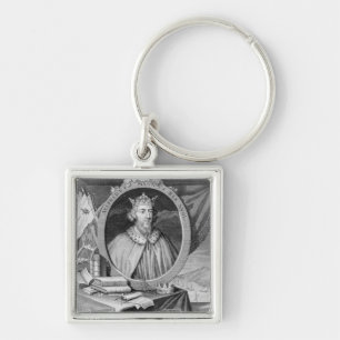 Alfred de Grote (849-99) Koning van Wessex, gegrav Sleutelhanger