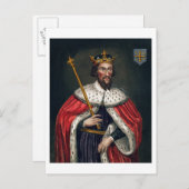 Alfred de Grote (849-99), na een schilderij in de Briefkaart (Voorkant / Achterkant)