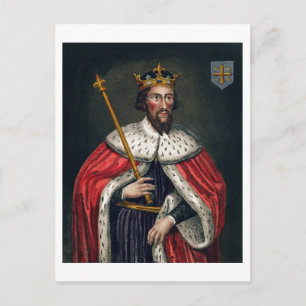 Alfred de Grote (849-99), na een schilderij in de Briefkaart