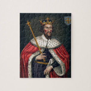 Alfred de Grote (849-99), na een schilderij in de Legpuzzel