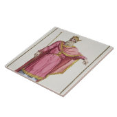 Alfred de Grote (849-99) uit 'Receuil des Estamp' Tegeltje (Zijkant)