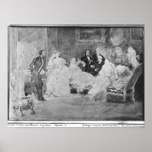 Alfred de Musset Eugene Delacroix Poster (Voorkant)