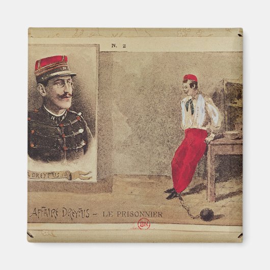 Alfred Dreyfus als gevangene 1894-1906 Magneet (Voorkant)