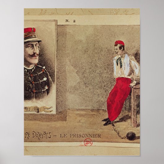 Alfred Dreyfus als gevangene 1894-1906 Poster (Voorkant)