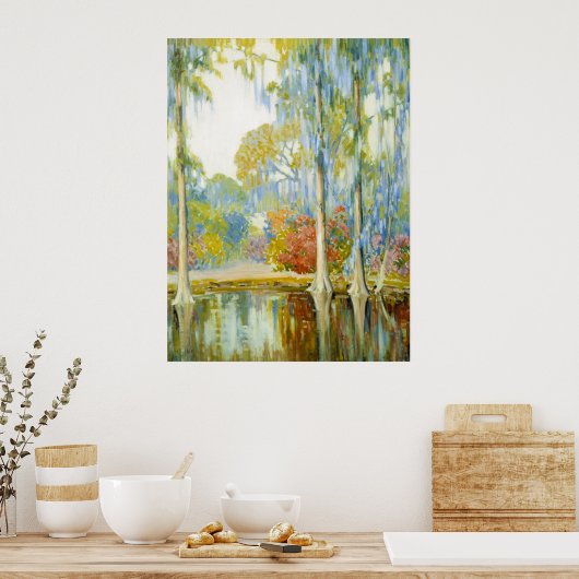 Alfred Hutty Magnolia Gardens  schilderen Poster (Keuken)