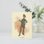 Alfred Jingle van The Pickwick Papers Briefkaart (Staand voorkant)
