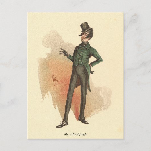 Alfred Jingle van The Pickwick Papers Briefkaart (Voorkant)