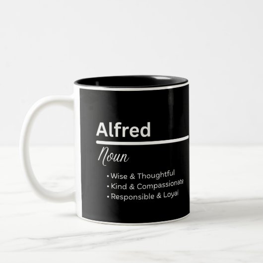 Alfred Jongensnaam Definitie Gepersonaliseerde Mok (Links)
