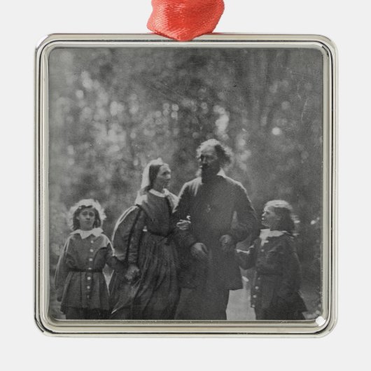 Alfred, Lord Tennyson Metalen Ornament (Voorkant)