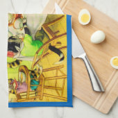 Alfred Mainzer cats Dinner Disaster print Theedoek (Quarter Fold)