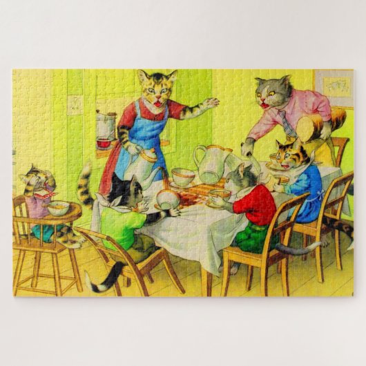 Alfred Mainzer katten Dinner Disaster Legpuzzel (Horizontaal)