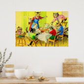 Alfred Mainzer katten Dinner Disaster Poster (Keuken)