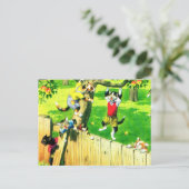 Alfred Mainzer klimt een appelboom Briefkaart (Staand voorkant)