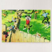 Alfred Mainzer klimt een appelboom Legpuzzel (Horizontaal)