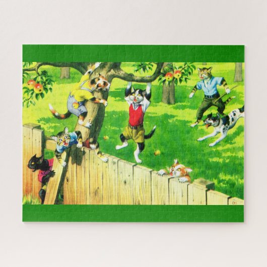 Alfred Mainzer klimt een appelboom Legpuzzel (Horizontaal)