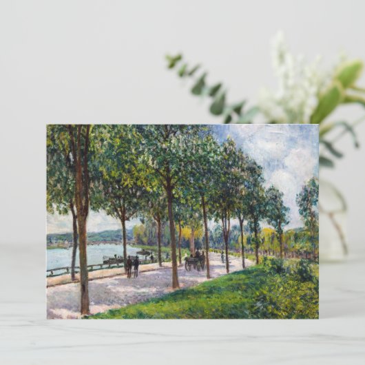 Alfred Sisley - Allee of Chestnut Trees Bedankkaart (Staand voorkant)